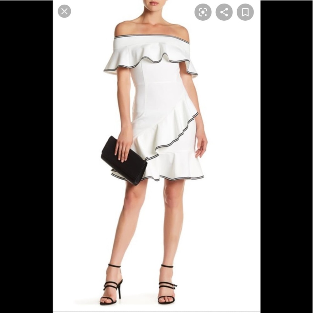 GRACIA RUFFLE TIERED OFF SHOULDERS DRESS.